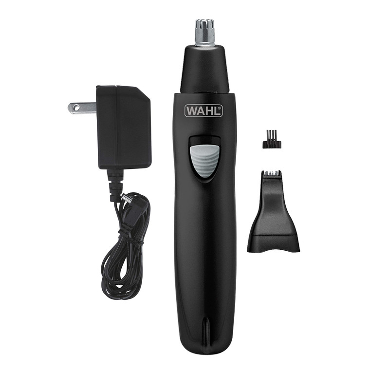 Wahl Groomsman Rechargeable Precision Trimmer for Hygienic Grooming with Rinsable, Interchangeable Heads for Eyebrows, Neckline, Nose, Ears, & Other
