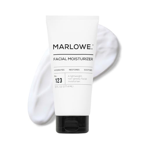 MARLOWE. No. 123 Facial Moisturizer 6 oz, Daily Face Lotion with Aloe Vera & Green Tea Extract, Hydrates, Nourishes, Restores & Soothes, Lightweight,