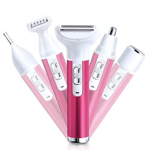 Electric Razor for Women Removal for Body Nose Hair Trimmer Face Shavers Eyebrow Legs Armpit Bikini Area Pubic Underarms Painless Rechargeable Portab