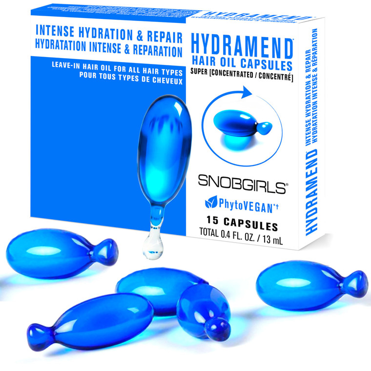 Hydrating Hair Oil Capsules  Leave-In Serum for Dry Damaged Hair, Color Protection w/ Argan, Hyaluronic Acid & Ceramides | Mineral Oil, Alcohol & Pa