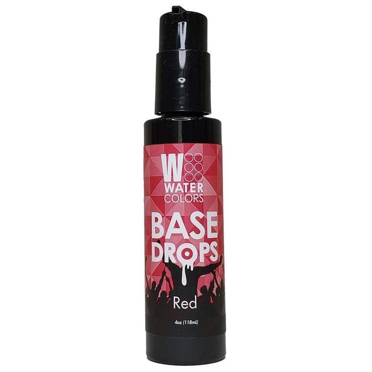 Watercolors Base Drops, Temporary Hair Dye Color Booster, Cruelty-Free, 4 oz - RED