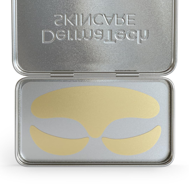 DermaTech Skincare Reusable Silicone Face Patches Set | Eco-Friendly Forehead Wrinkle Patches with Tin Case | 100% Silicone Reusable Facial Patches |