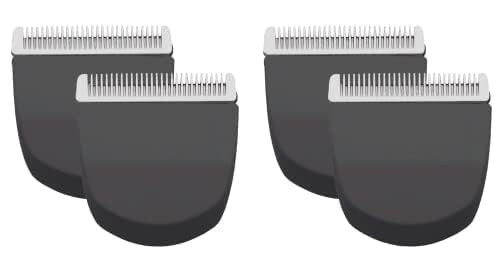 Professional Peanut Snap On Replacement Blades Compatible with Wahl Peanut Hair Clipper #2068-300, 4 Packs (Black)