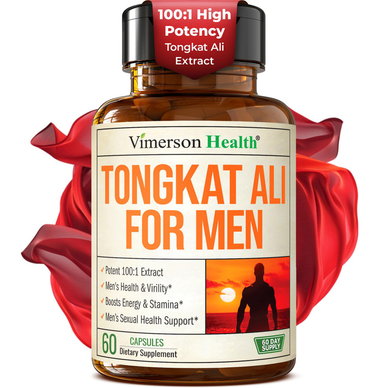 Vimerson Health Longjack Tongat-Ali for Men 100:1 Extract  Testosterone Supplement for Men w/Tongkat Ali  Male Enhancing Supplement for Energy, Str