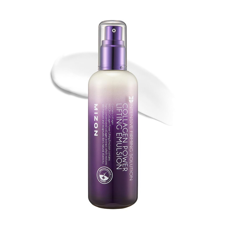 MIZON Collagen Power Lifting Emulsion Marine Collagen with Adenosine and Peptides for High Elasticity Fine Lines Treatment Deep Hydration Face Moistu