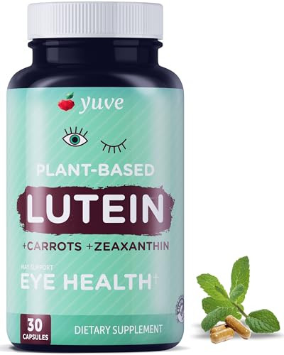 Yuve 20mg Lutein & Zeaxanthin Eye Health Supplement with Clinically Studied Lutemax 2020 Carotenoid Complex - Supports Dry Eyes, Fatigue & Vision Cla