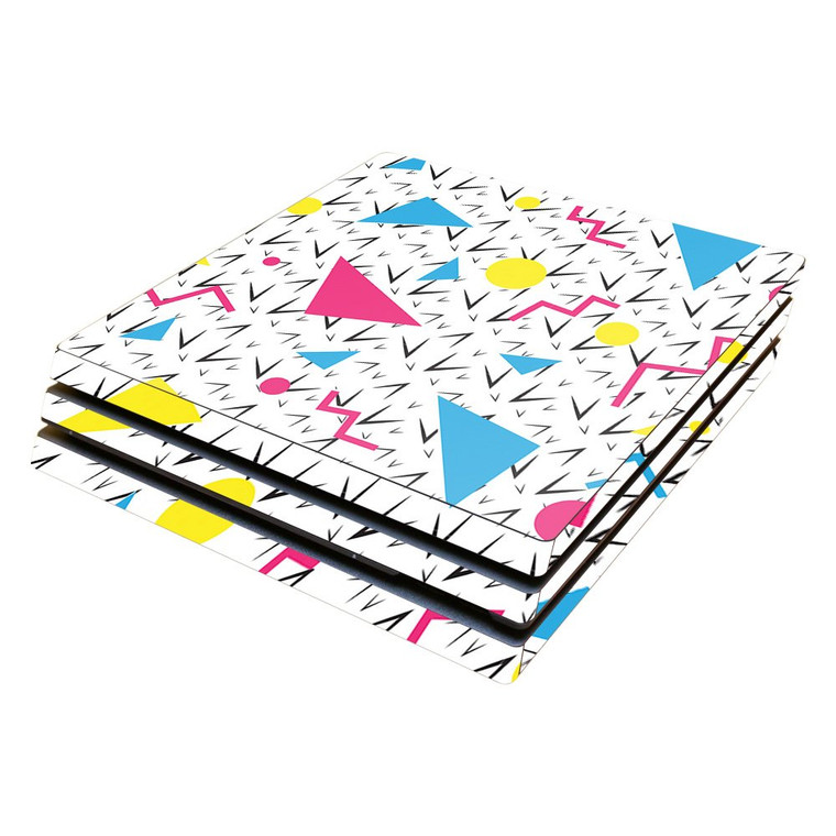 MightySkins Skin Compatible with Sony PS4 Pro Console - 90s Fun | Protective, Durable, and Unique Vinyl Decal wrap Cover | Easy to Apply, Remove, and