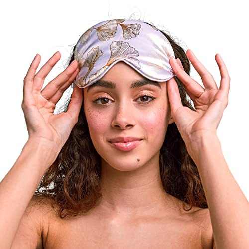 Grace & Company Silky Satin Eye Mask for Women - Premium Satin Silk Sleep Mask - Hydrating, Ultra Soft & Lightweight Vegan Sleeping Mask - Serafina