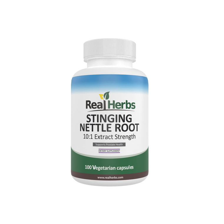 Real Herbs Stinging Nettle Root Extract 7500mg (750mg of 10:1 Extract)  Vegetarian Friendly, Non-GMO, Gluten-Free  Supports Prostate & Urinary Heal