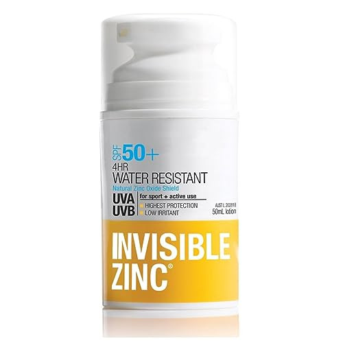 Invisible Zinc 4hour Water Resistant SPF50+ UVA-UVB 50ml by Ganehill