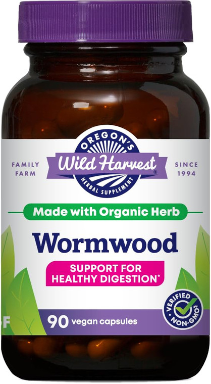 Oregon's Wild Harvest Wormwood Organic Herbal Supplement, 90 Count