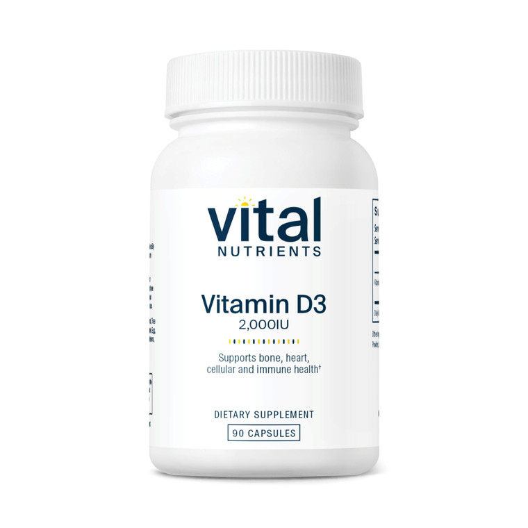 Vital Nutrients Vitamin D 2000 IU - Vitamin D3 Supplement - Healthy Bones, Teeth, Muscles*- Cellular & Immune Function - Calcium Absorption - Gluten,