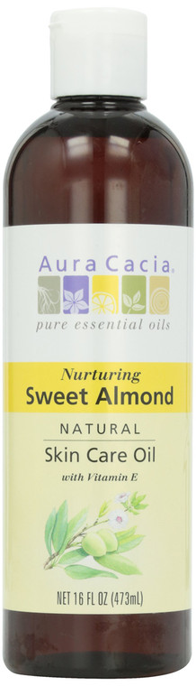Aura Cacia Natural Skin Care Oil, Sweet Almond, 16 oz
