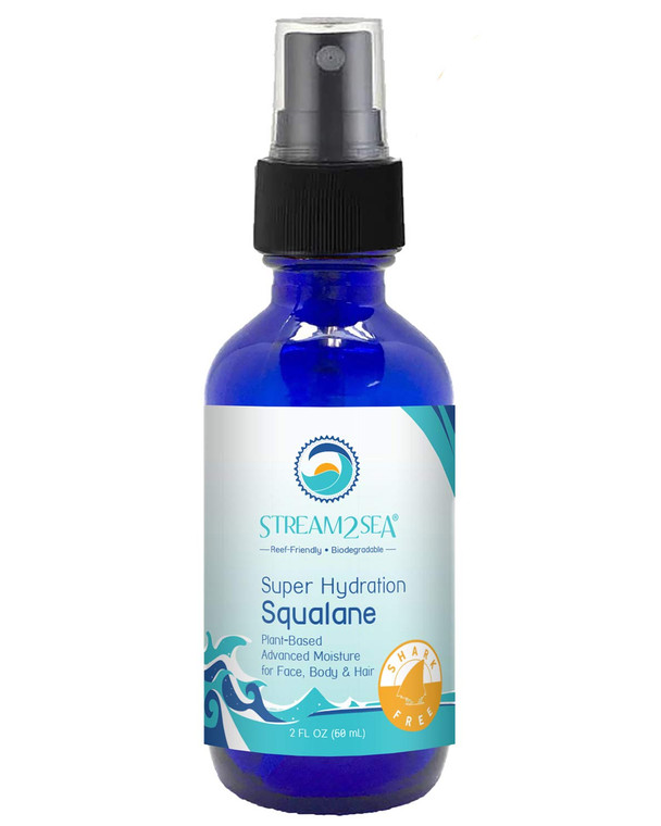 STREAM 2 SEA Squalane Olive Based, Reef Safe Certified Shark Free Plant Based Vitamin E Infused Face Moisturizer and Boosts Collagen Production, Biod