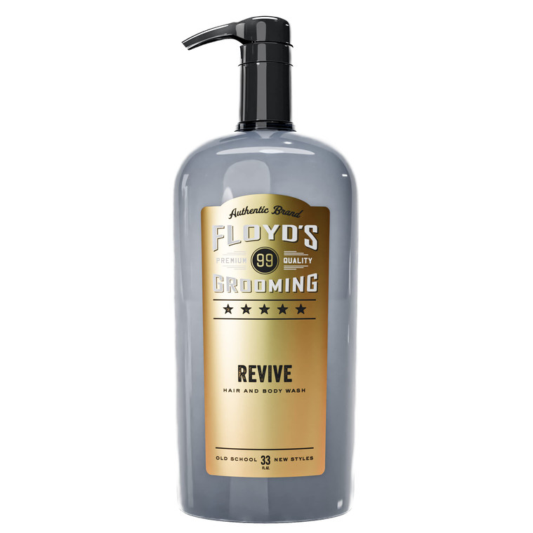 Floyd's 99 Revive 3 in 1 Men's Body Wash - Men's Shampoo, Body Wash, & Face Wash All-in One - Triple Action Formula - Moisturizing - 14 oz.