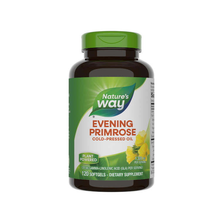 Nature's Way Evening Primrose Oil, Cold Pressed, 120 mg GLA per Serving(1), 120 Softgels (Packaging May Vary)