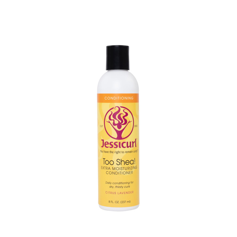 Jessicurl, Too Shea! Extra Moisturizing Conditioner for Curly Hair, Citrus Lavender, 8 Fl oz. Leave in Conditioner for Dry Hair, Anti Frizz Hair Prod