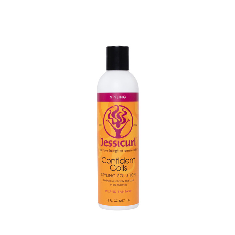 Jessicurl, Confident Coils Styling Solution, Island Fantasy, 8 Fl oz. Curl Cream for Humidity Control and Frizz Control, Curly Hair Products, Styling