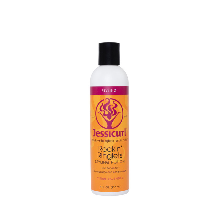 Jessicurl, Rockin' Ringlets Styling Potion, Citrus Lavender, 8 Fl oz. Curl Enhancer with Flaxseed Extract, Curl Defining Styler for Curly Hair and Fr