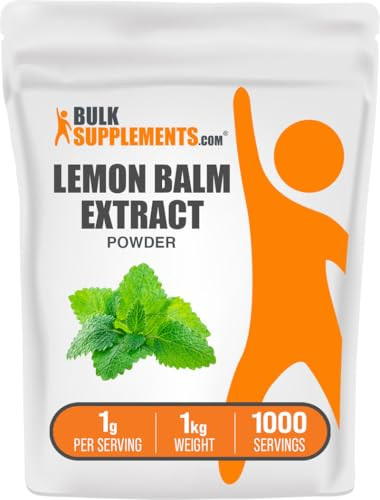 BulkSupplements.com Lemon Balm Extract Powder - Melissa Officinalis, Lemon Balm Powder - Vegan & Gluten Free, 1g per Serving, 250g (8.8 oz) (Pack of
