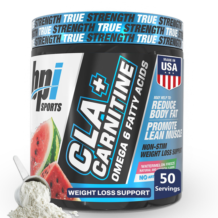 BPI Sports CLA+Carnitine  CLA L Carnitine & Linoleic Acid  L Carnitine Supplement for Weight Loss, Metabolism & Lean Muscle  Caffeine Free  Water