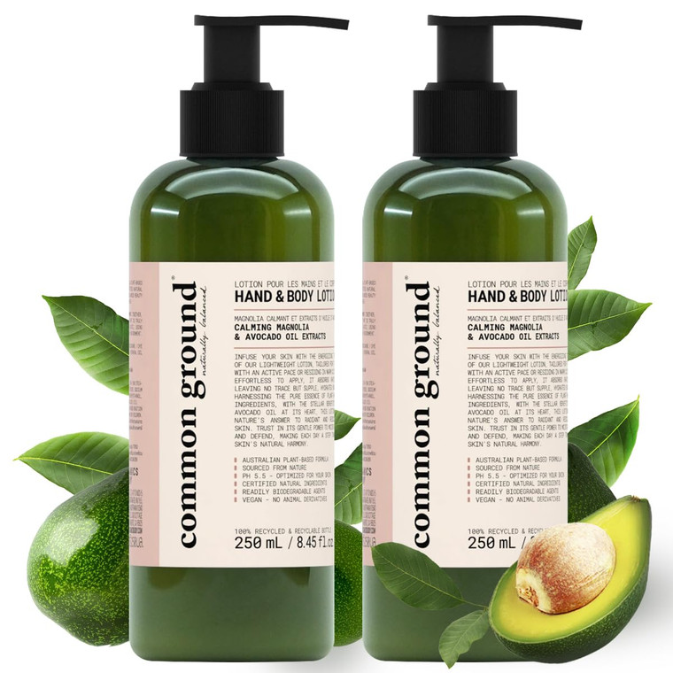 COMMON GROUND Natural Lotion Moisturizer - Paraben & Cruelty Free - Non Greasy, Vegan, Plant-Based, Avocado Oil - All, Men, Women, Eczema, Sensitive