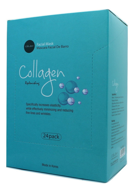 Celavi Essence Facial Mask Paper Sheet Korea Skin Care Moisturizing 24 Pack (Collagen)