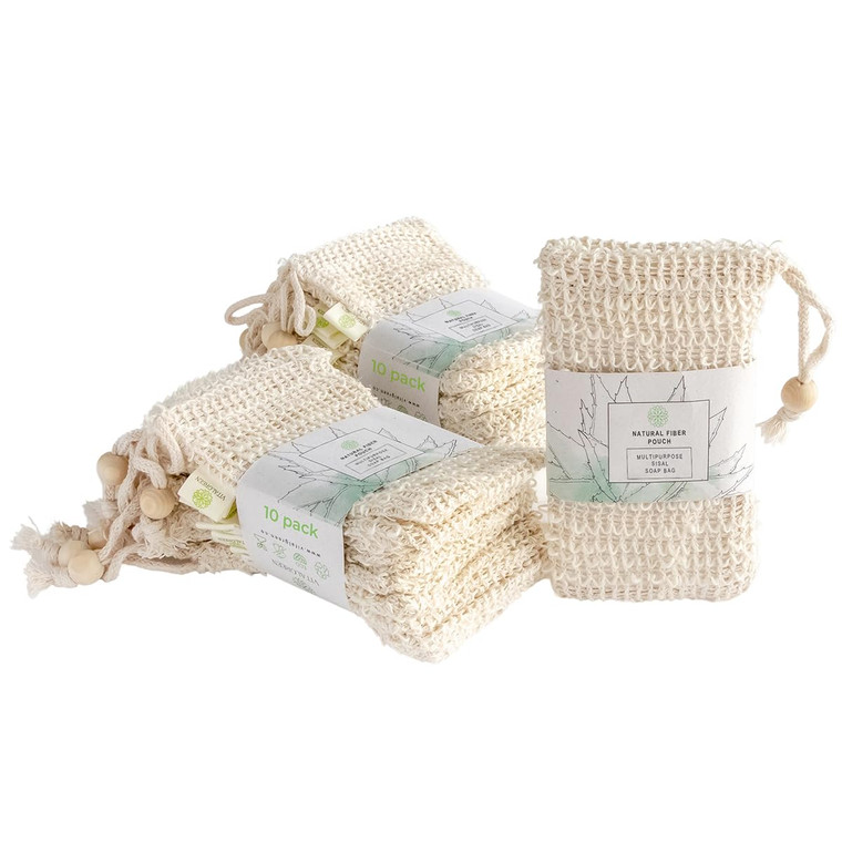 Vital Green Sisal Soap Bag  Multi Purpose Exfoliating Natural Fiber Soap Pouch  Brings Life, Luminosity and Softness to your Skin - Peeling and Mas
