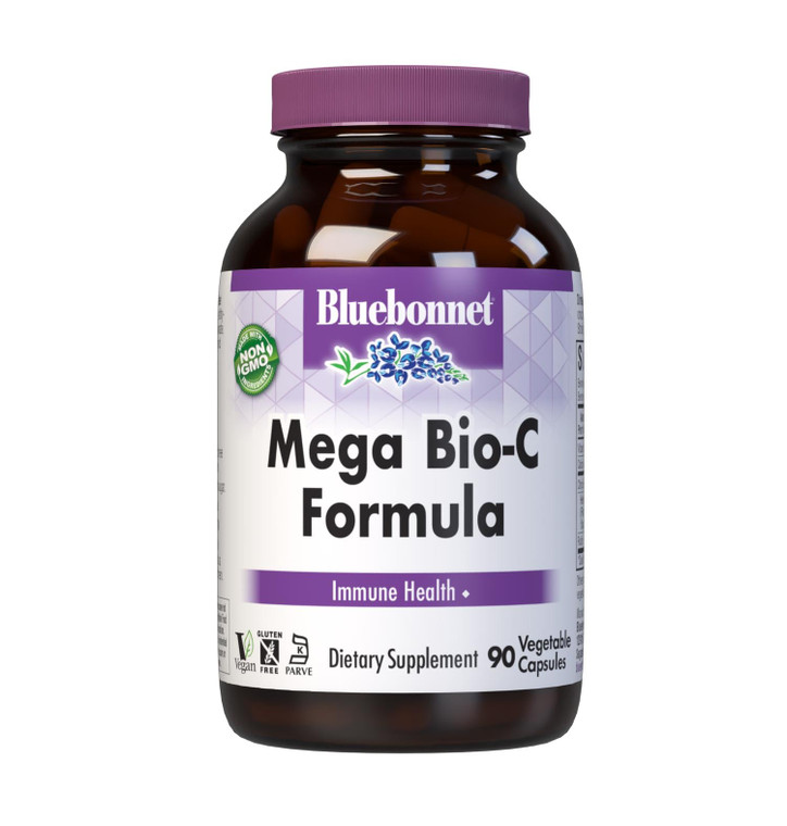 Bluebonnet Nutrition Mega Bio-C Formula Vegetable Capsules, High Potency Buffered Vitamin C, for Immune Health, Soy Free, Gluten Free, Non-GMO, Koshe