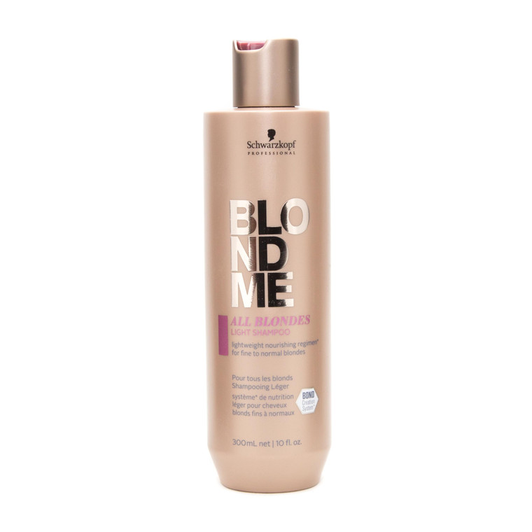 BlondMe All Blondes Light Shampoo 10Fl Oz - Builds New Bonds - Illuminates and Nourishing Fine to Normal Blonde Hair