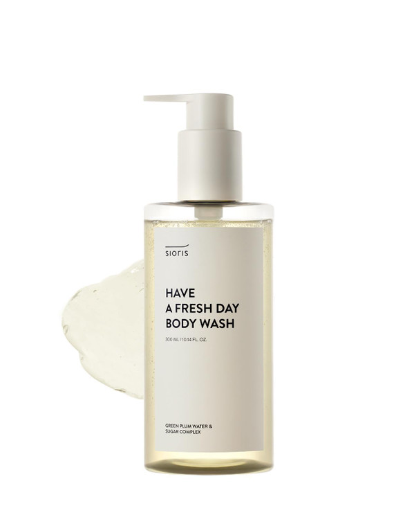 Sioris Have a fresh day body wash 300ml 10.14floz Contain natural sulfactant AHA BHA slightly acid sugar vitamin cleanser for sensitive and dry skin
