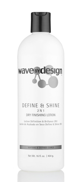 Design Essentials Define & Shine 2-N-1 Dry Finishing Lotion, for Frizzy and Curling Hair, 16 Ounce