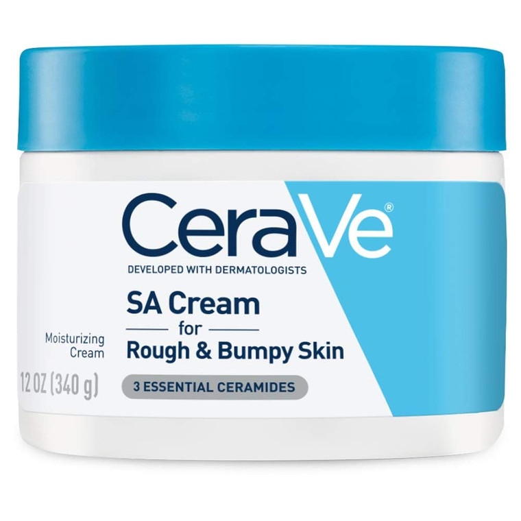CeraVe Moisturizing Cream with Salicylic Acid, Exfoliating Body Cream with Lactic & Hyaluronic Acid, Niacinamide, and Ceramides, Fragrance Free & All