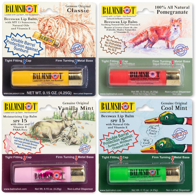 BALMSHOT Lip Balm 4 Pack