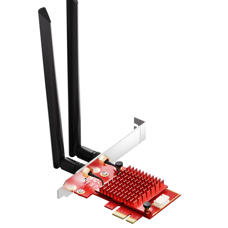 BZIZU WiFi 6E PCIe Card | Intel AX210 Chip | 5400Mbps Tri-Band 2.4GHz/5GHz/6GHz | Bluetooth 5.3 | Low Latency Wireless Adapter for Gaming & Streaming