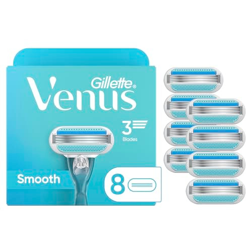 Gillette Venus Smooth Womens Razor Blade Refills, 8 Count, Lubracated to Protect the Skin from Irritation