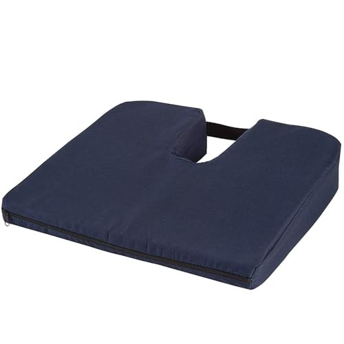 DMI Gradual Slope Seat Cushion for Coccyx, Sciatica and Tailbone Pain Used With Dining Room Chairs, Desk Chairs, Thin Car or Wheelchair Cushions, Mac