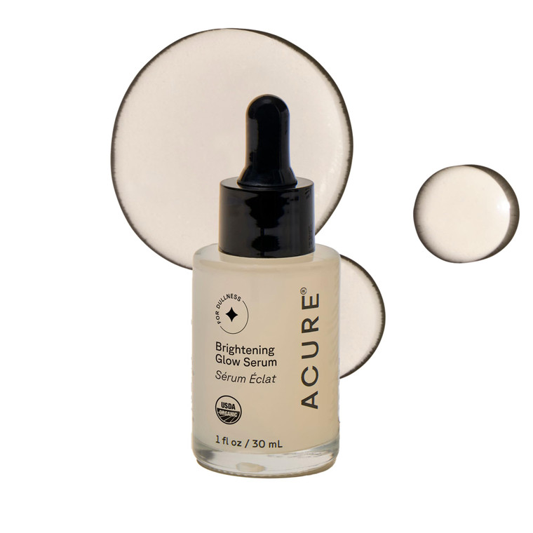 Acure Brightening Glow Serum - Anti Aging Face Serum, Bright Glow for Women & Men, Facial Skincare with Argan Oil and Cranberry Seed Oil, Vegan & Cru
