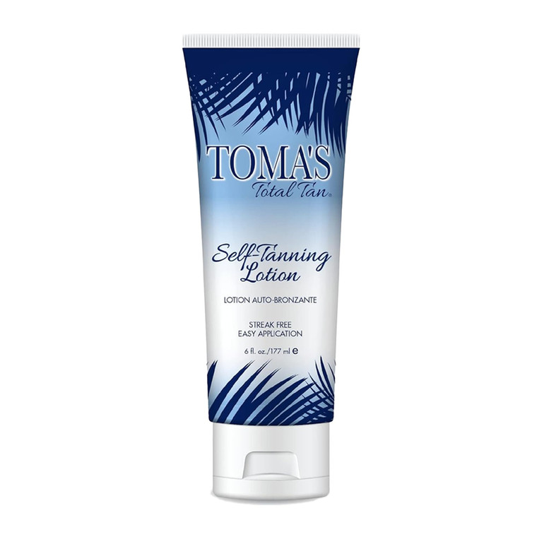 Toma's Total Tan Self-Tanning Lotion Instant Self Tanner - Whole Body Natural Looking Golden Bronze - Non-Sticky Streak-Free Application for Women &