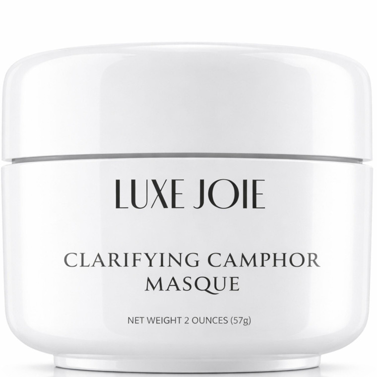LuxeJoie Clarifying Camphor Sulfur Face Mask | Oil-Absorbing Clay Masque for Oily & Blemish-Prone Skin | Cooling, Pore-Cleansing, Can Be Used as Spot