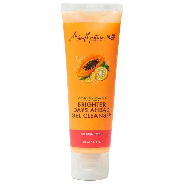 Sheamoisture Gel Cleanser For Dull, Uneven Skin Tone Papaya and Vitamin C Face Cleanser For Uneven Skin Tone 4 oz