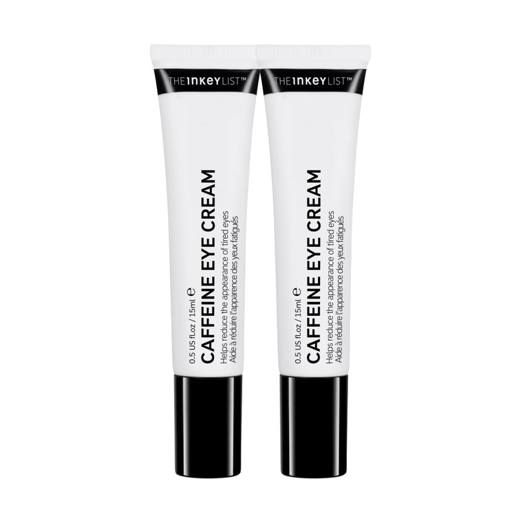 The INKEY List Caffeine Eye Cream Duo, Reduce Eye Puffiness and Dark Circle, Blur Fine Lines, 0.5 fl oz (2 Pack)