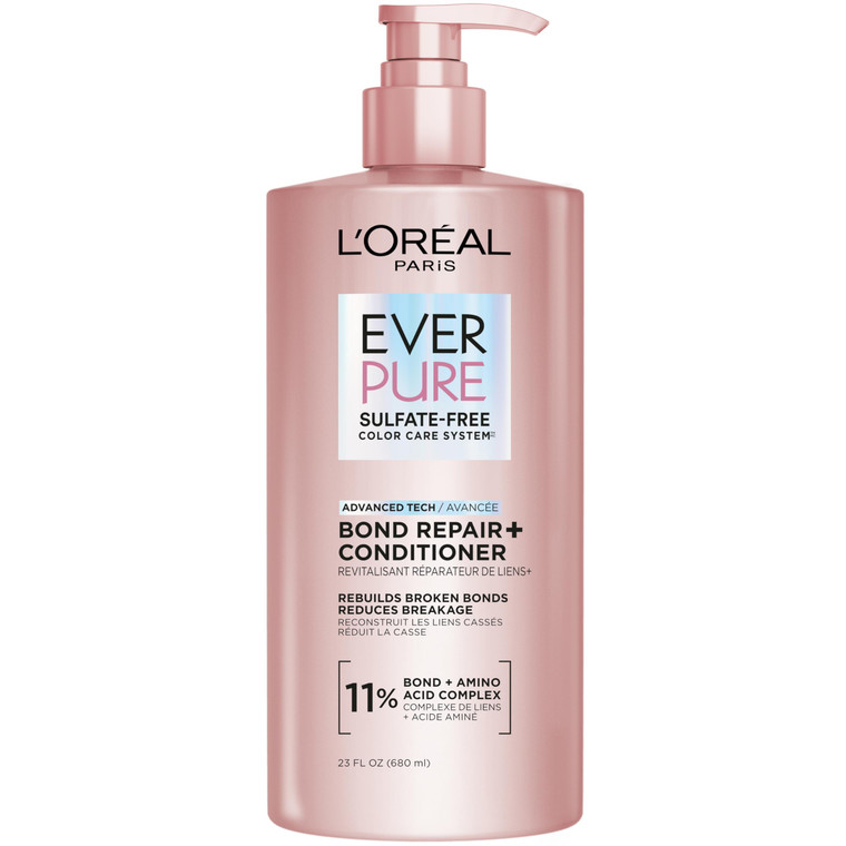L'Oreal Paris Sulfate Free Bond Repair+ Conditioner, Hair Conditioner with Bond + Amino Acid Complex, Strengthens and Repairs Damaged or Color Treate