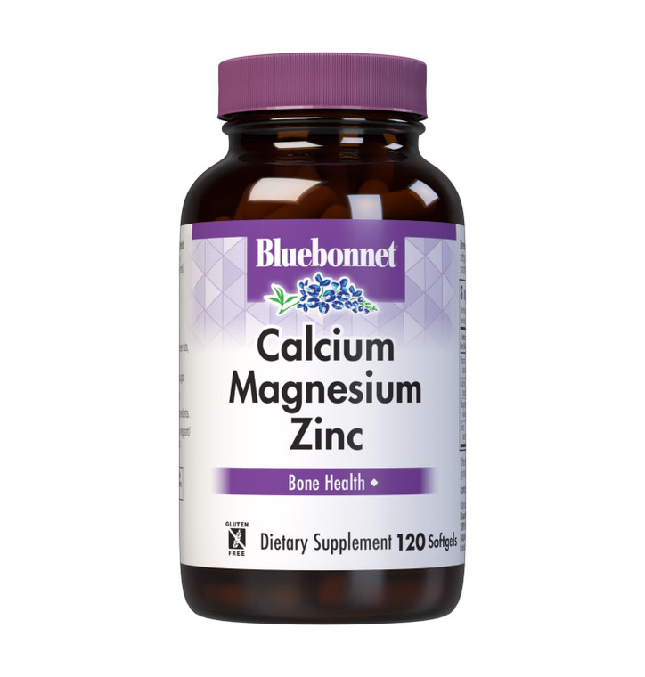Bluebonnet Nutrition Calcium Magnesium Zinc Plus Vitamin D3, 1000 mg of Calcium, 500 mg of Magnesium and 15 mg of Zinc, 400IU Vitamin D3, For Strong