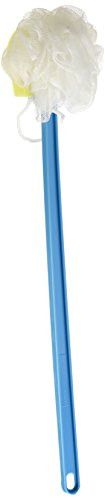 Sammons Preston Bendable Scrub & Sponge, All-in-One Bath Scrubber and Loofah, Long Handle Exfoliating Bathing Wand for Shower, Flexible Hygiene Assis