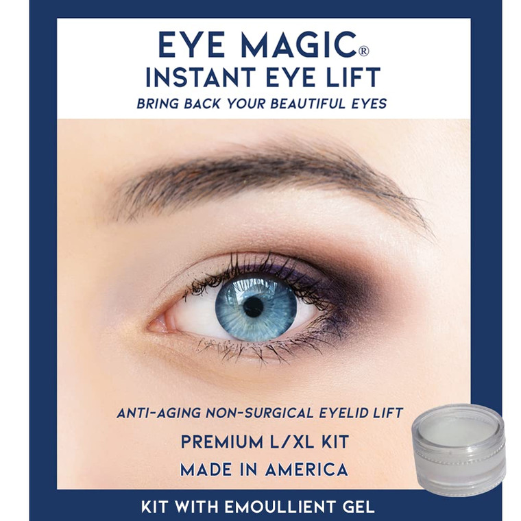 Eye Magic Premium Original Instant Eye Lift Kit (Large XL Kit) 64 Eye Lift Strips + Wax/Gel. Lifts Droopy Upper Eyelids for A Youthful Look