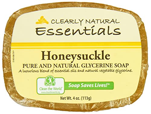 Clearly Natural Honeysuckle Glycerine Bar Soap, 4 Ounce - 6 per case.6