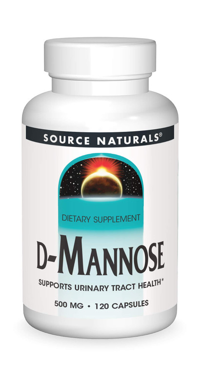 Source Naturals D-Mannose, Potent Urinary Tract & Bladder Health Support*, 500mg - 120 Capsules