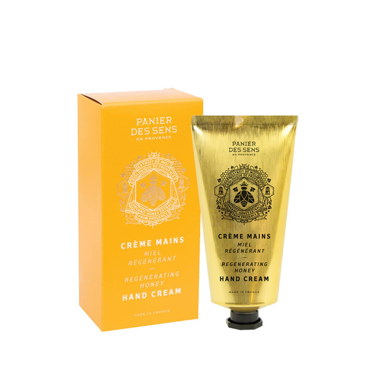 Panier des Sens Honey Hand Cream - Nourishing Shea Butter Hand Cream for Dry Cracked Hands 97% Natural Ingredients - Dermatologically Tested Hand Lot