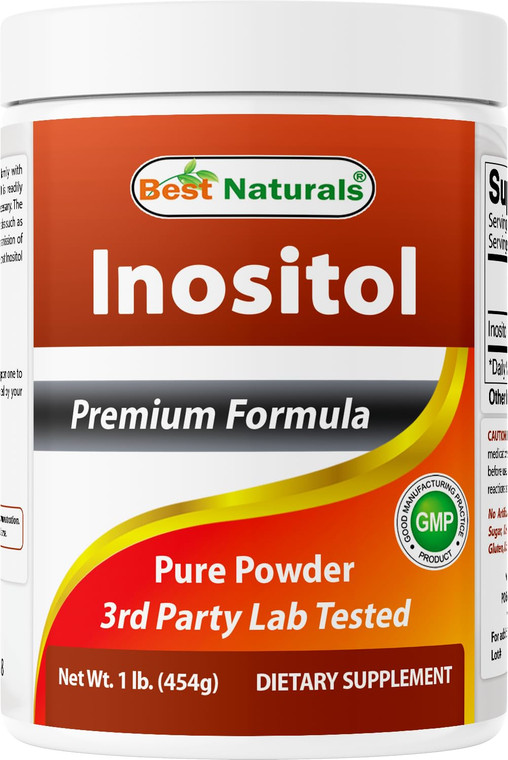 Best Naturals Pure inositol Powder (Vitamin B8), 1 Lb Supports Healthy Liver Function, Promotes Cellular Detoxification & Supports Membrane Function